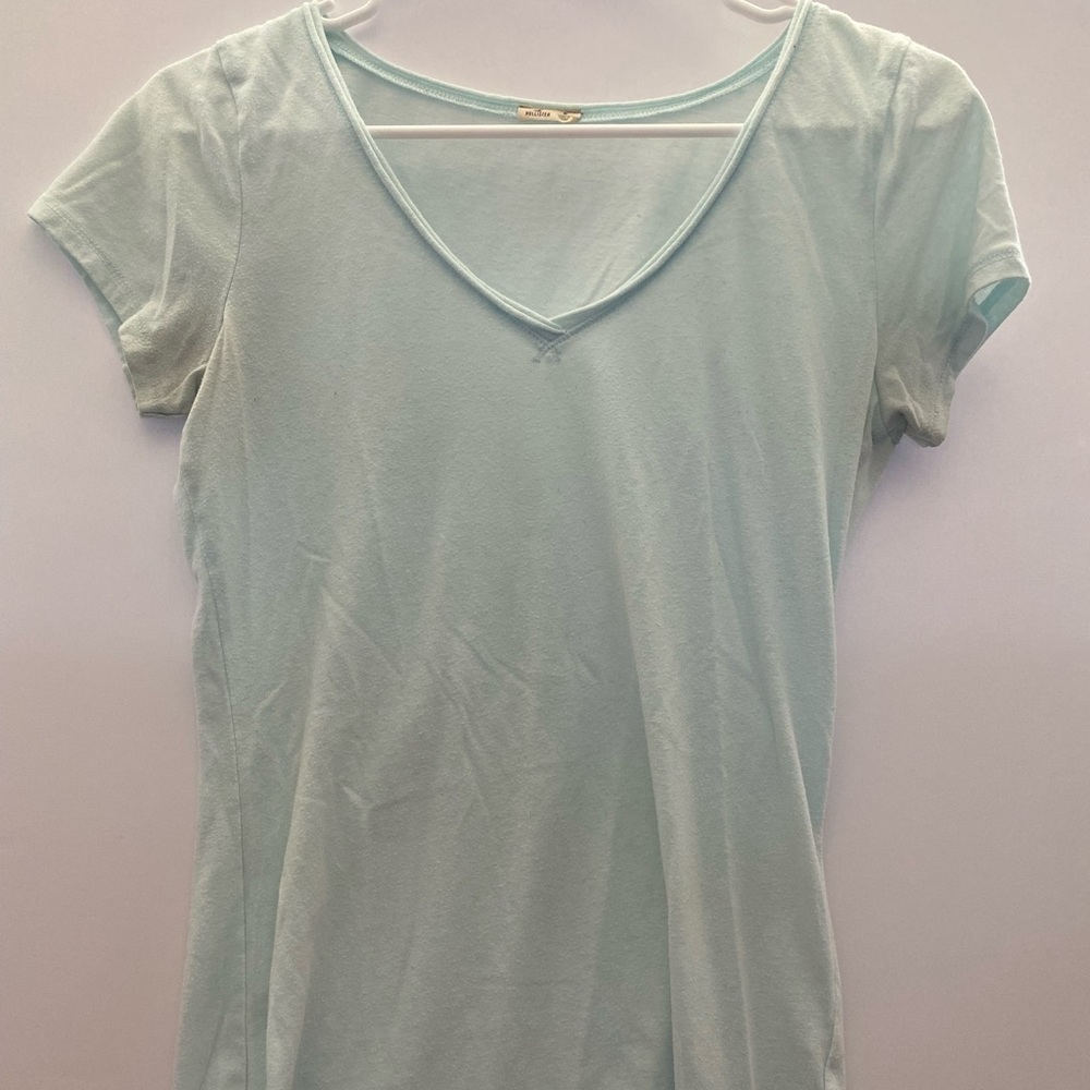 Hollister Mint Green V Neck